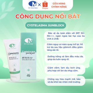 Kem Chống Nắng Phổ Rộng SPF50+/PA++++ Dịu Nhẹ, Không Cay Mắt, Không Kích Ứng 50ml Dr Cosmess