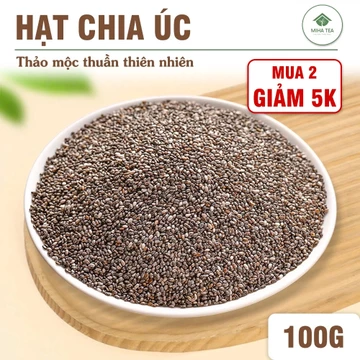 Hạt chia Úc hữu cơ 100g, hạt chia thực dưỡng eatclean, healthy, pha uống sinh tố, ngũ cốc