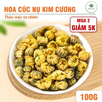 Hoa cúc nụ vàng 100g, trà hoa cúc sấy lạnh, cúc vàng kim cương, thơm, đẹp - Miha Tea