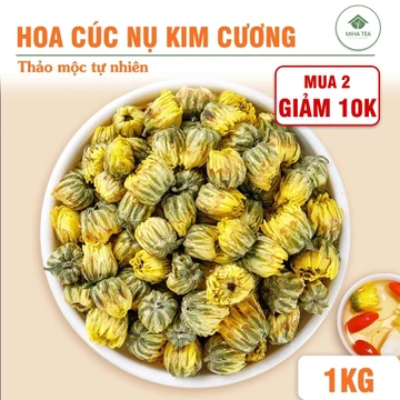 Hoa cúc nụ vàng 1kg, trà hoa cúc sấy lạnh, cúc vàng kim cương, thơm, đẹp - Miha Tea