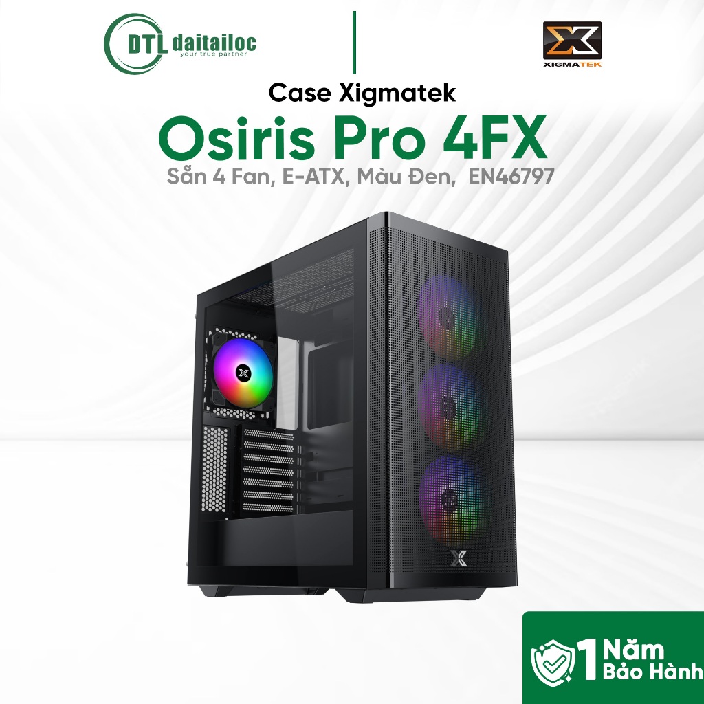 Case Xigmatek Osiris Pro 4FX Sẵn 4 Fan, E-ATX, Màu Đen EN46797 | Chính ...