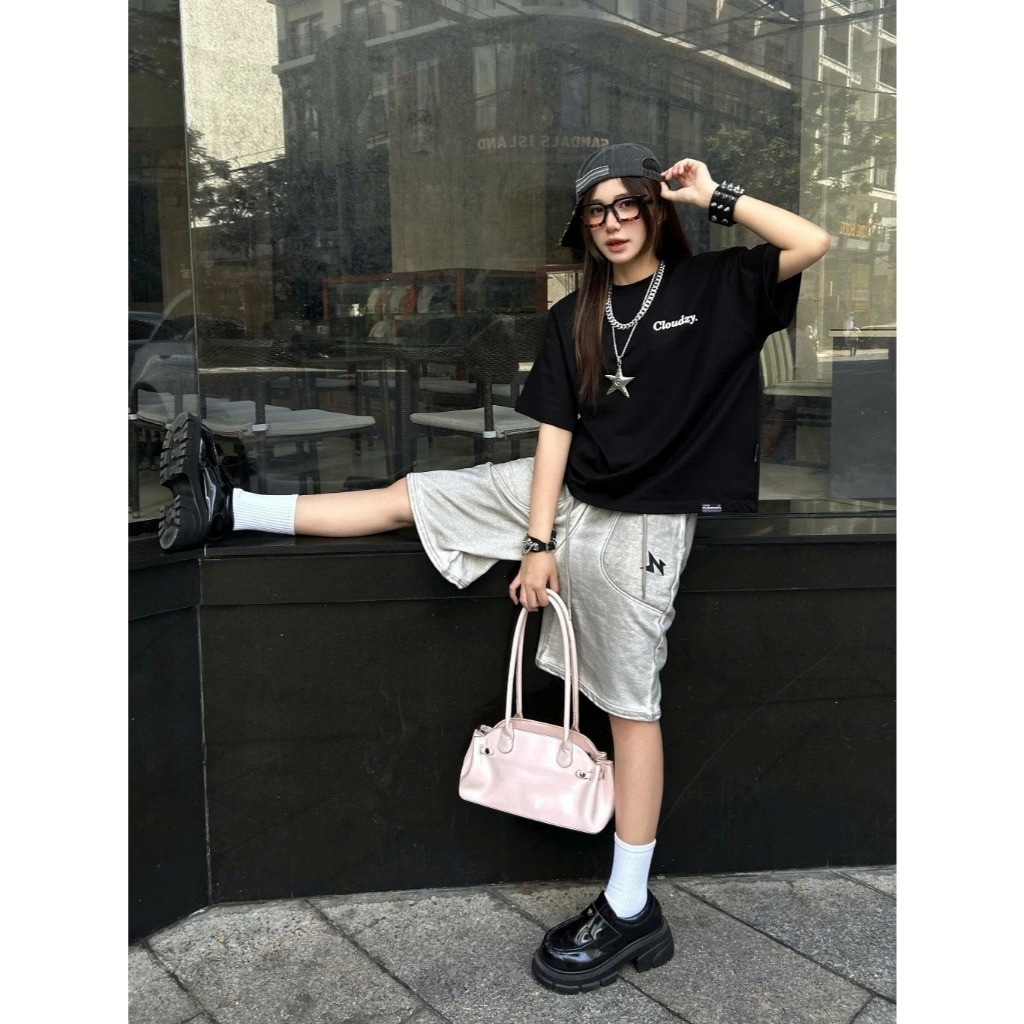 [Peinn] Áo thun boxy CLOUDZY phong cách streetwear  in chữ ký 100% cotton 250GSM dày dặn áo phông boxy nam nữ BOX CORE