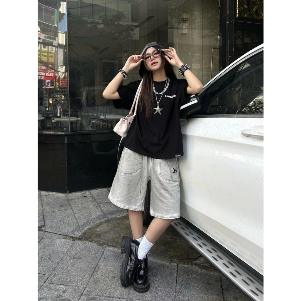 [Peinn] Áo thun boxy CLOUDZY phong cách streetwear  in chữ ký 100% cotton 250GSM dày dặn áo phông boxy nam nữ BOX CORE