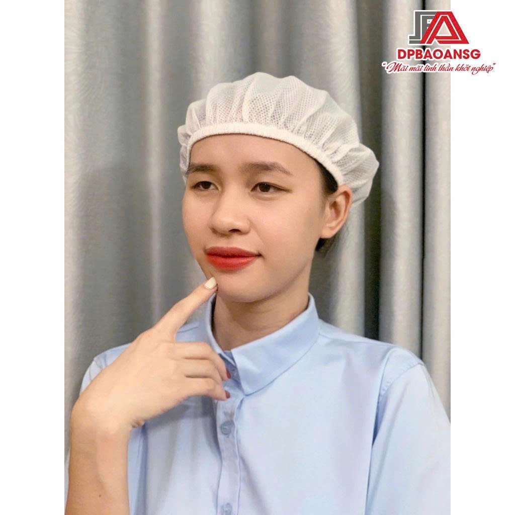 Nón Lưới Bo Thun Trùm Tóc Công Nhân Nam Nữ Nhiều Màu, Dễ Đội, Mềm Nhẹ, Thoáng Khí