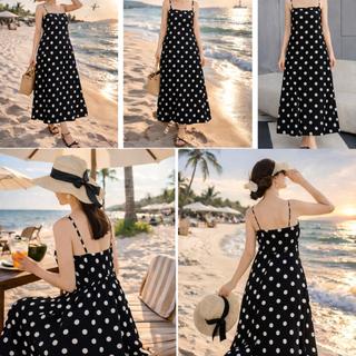 Váy 2 Dây In Họa Tiết Chất Vải Lụa Mango Mịn Mền Nhẹ Dáng Suông Thoải Mái, Váy Dáng Rộng Freesize Đi Biển VD01- BEEKIDS