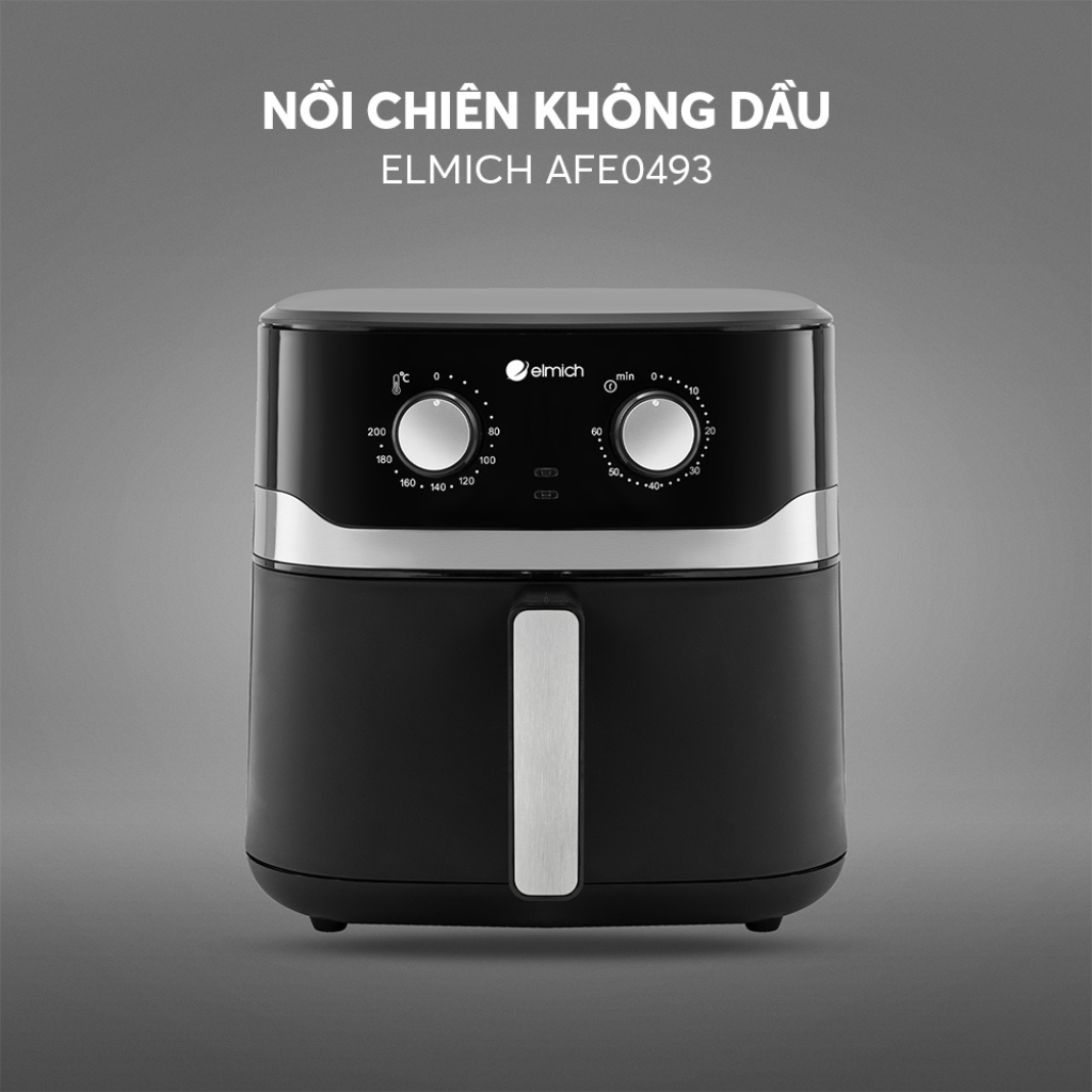 Nồi Chiên Không Dầu Elmich AFE0493 10L 2300W – Dung Tích Lớn, Chiên Nướng Ít Dầu, Tiết Kiệm Điện