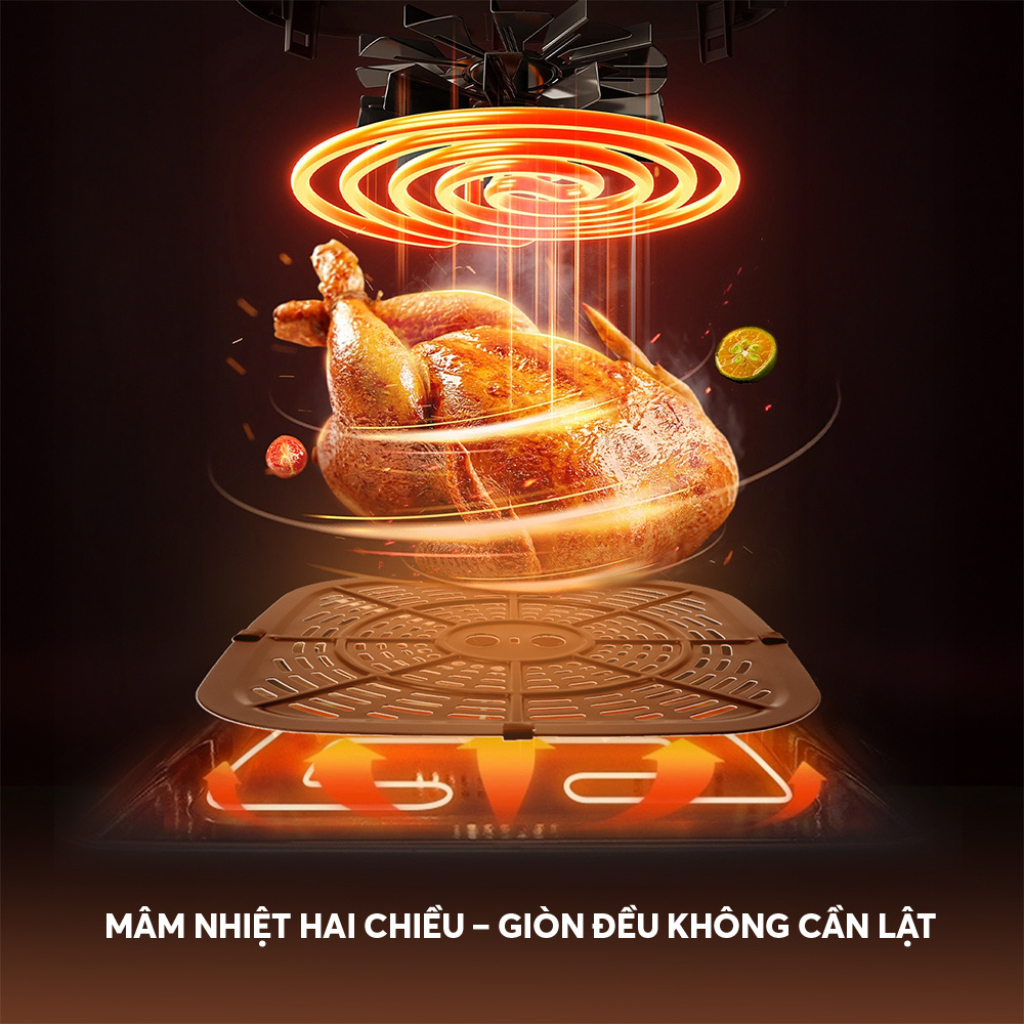 Nồi Chiên Không Dầu Elmich AFE0493 10L 2300W – Dung Tích Lớn, Chiên Nướng Ít Dầu, Tiết Kiệm Điện
