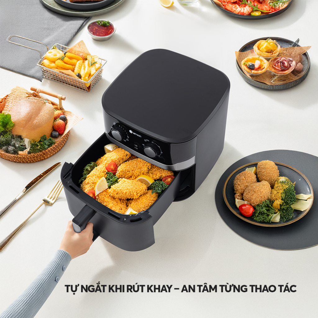Nồi Chiên Không Dầu Elmich AFE0493 10L 2300W – Dung Tích Lớn, Chiên Nướng Ít Dầu, Tiết Kiệm Điện