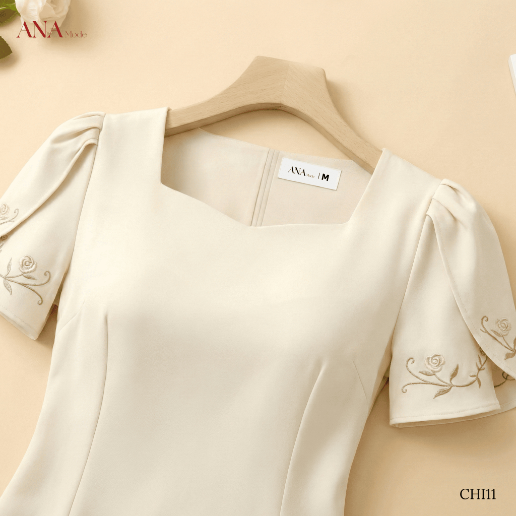 Áo Kiểu Sang Trọng Trung Niên ANA Mode Chất Liệu Cotton Lạnh Quý Phái Đi Tiệc Quà Tặng Mẹ AK25CHI11