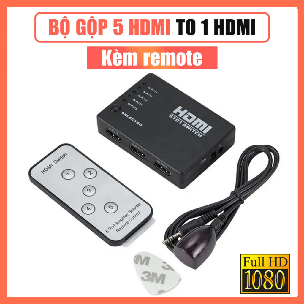 Bộ Chuyển Đổi HDMI 3 In 1 Out Có Remote – HDMI Switcher 3x1 Hỗ Trợ Full ...
