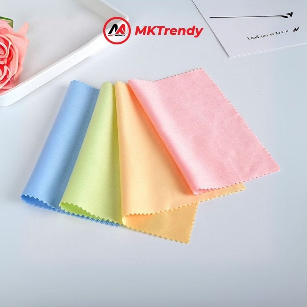 [QUÀ TẶNG MKTRENDY] Phụ kiện thời trang ví da đa công dụng túi đựng kính khăn lau kính đa năng