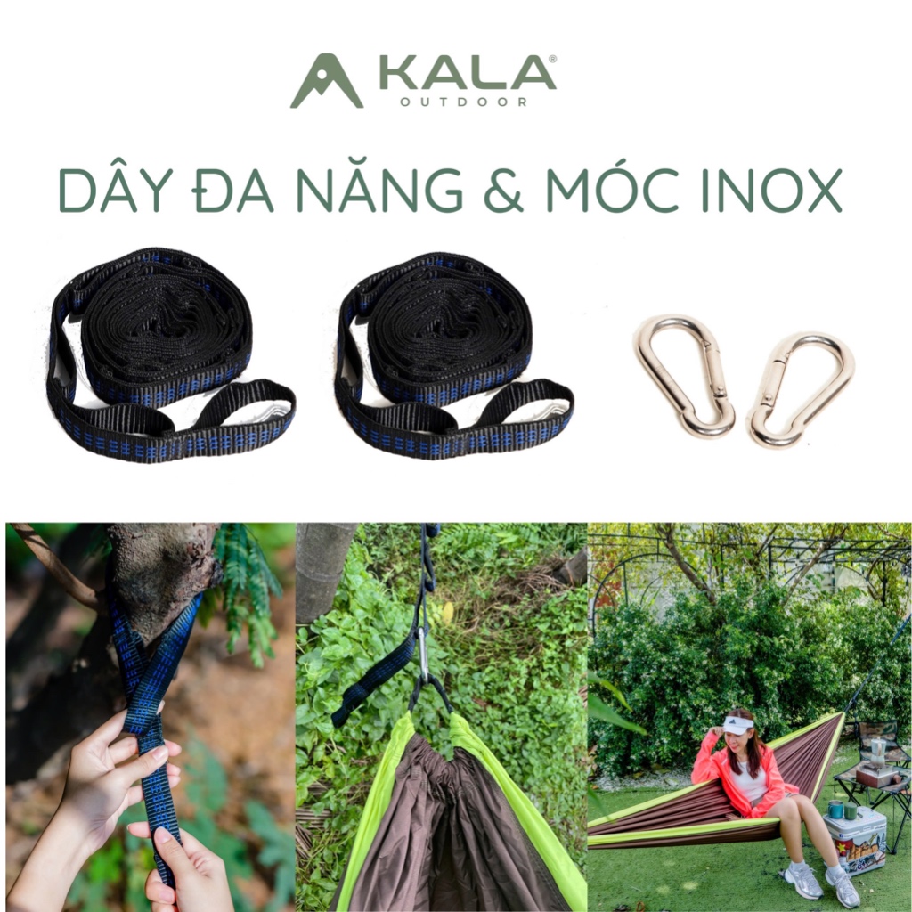 Bộ dây treo võng Kala  kèm móc đa năng