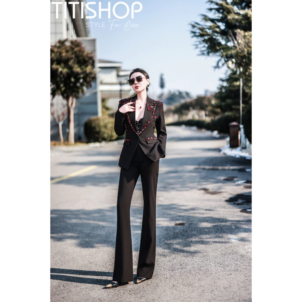 ( Đặt Nhanh ) Sét Vest Doanh Nhân , Sét Blazer BOSS , Blazer Doanh Nhân , Áo vest nữ , Áo blazer nữ DHBOSS45