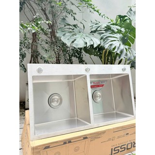 Chậu Rửa Cao Cấp ROSSI RL320H 2 Hố Inox 304 Bảo Hành 5 Năm Toàn Quốc