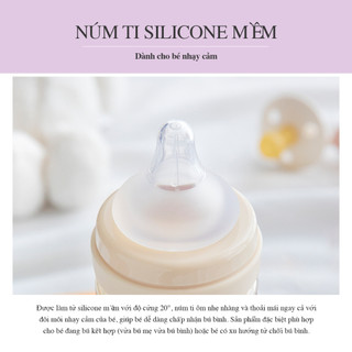 [KHINH KHÍ CẦU] - Bình Sữa Grosmimi PPSU 200ml/300ml - Kèm Núm 1(1-3m) - Nhập Hàn Chính Hãng