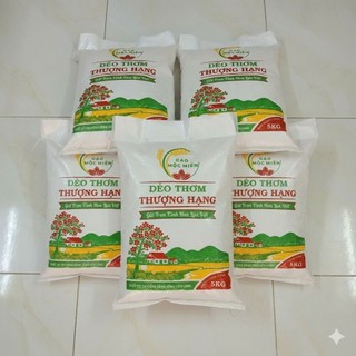 Combo 5 Túi Gạo Mộc Miên 5Kg Dẻo Thơm Thượng Hạng - Cơm Dẻo Ngọt Thơm Ngon (Tổng 25Kg)