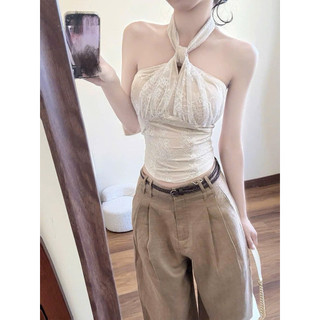 LT - Áo ren yếm nữ, cúp ngực có đệm mút, chất ren mềm co giãn nhẹ style Ulzzang y2k cá tính 1587