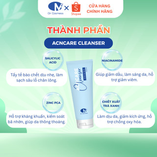 Sữa Rửa Mặt Da Dầu Mụn, Sạch Sâu Lỗ Chân Lông, Kiềm Dầu, Giảm Mụn, Mờ Thâm Mụn 100ml Dr cosmess