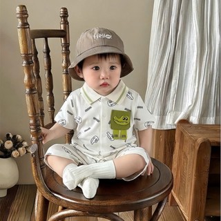 Bodysuit cá sấu đùi cototn cho bé trai 4-11kg. Body liền thân mùa hè cho bé. Dino Kids