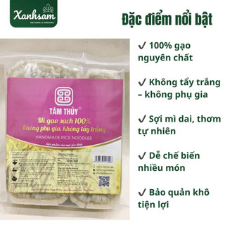 Mỳ Chũ Gạo Sạch Tâm Thuỷ 400g/ 1kg - Xanhsam Natural & Organic