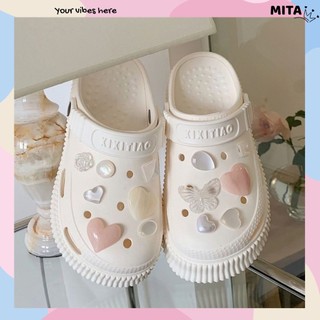 Dép sục nữ XIXITIAO kèm 13 sticker Tim Vân Đá đế cao 5,5 cm kiểu sandal Mita CS-79