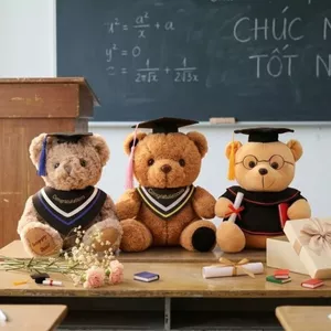 Gấu Bông Tốt Nghiệp, Gấu Cử Nhân Xinh Xắn Quà Tặng Kỷ Yếu Ý Nghĩa Cho Bạn Bè, Người Thân