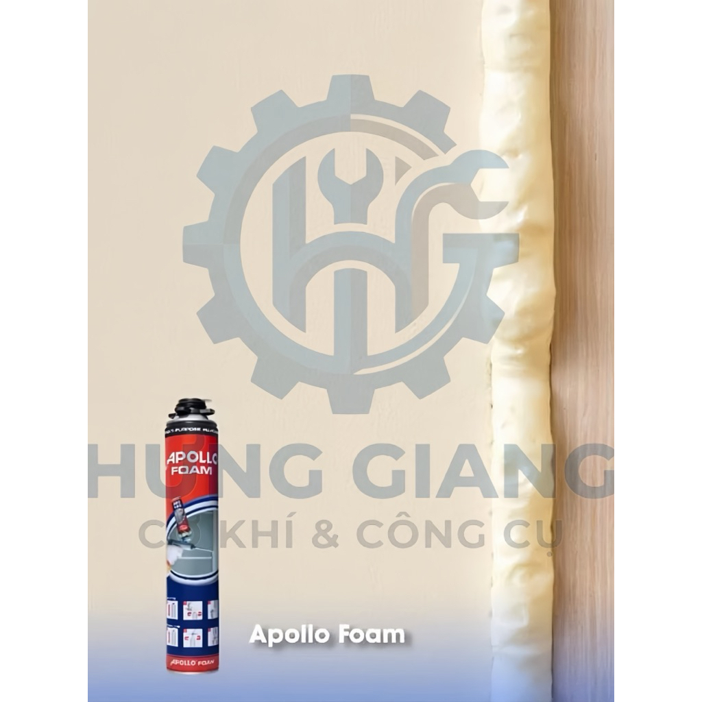 Keo Bọt Nở Apollo, keo xịt bọt 750ml dùng bịt kín cách âm cực tốt
