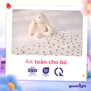 Chăn Hè Cho Bé Vua Nệm Goodnight Bebe Bunny, Mền Lông Mềm Mịn Cho Bé Ngủ Ngon Kèm Thỏ Bông