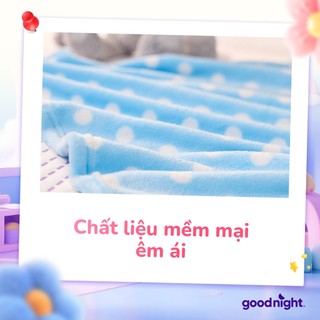 Chăn Hè Cho Bé Vua Nệm Goodnight Bebe Bunny, Mền Lông Mềm Mịn Cho Bé Ngủ Ngon Kèm Thỏ Bông