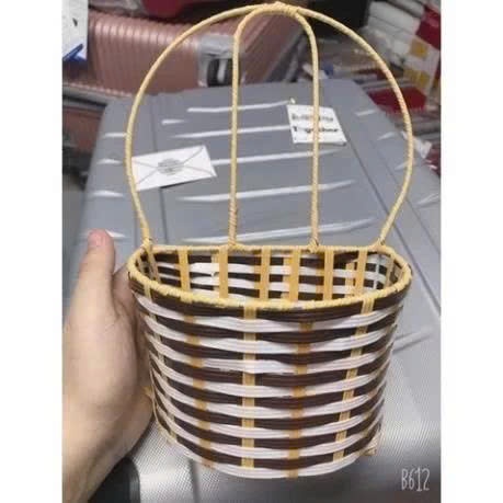 Giỏ mây cắm hoa ốp tường (loại nhỏ)