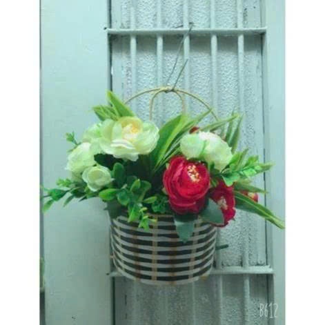 Giỏ mây cắm hoa ốp tường (loại nhỏ)