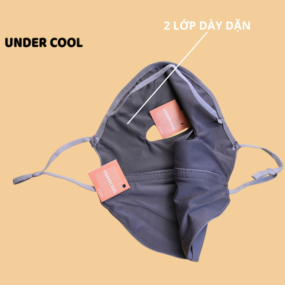 Khẩu Trang Vải Chống Nắng Toàn Mặt UNDERCOOL Thoáng Khí Ngăn Tia UV full face LIVE KT02
