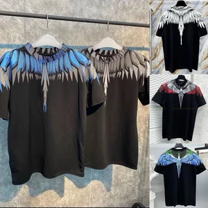 Áo Thun Tay Lỡ Cổ Tròn From Rộng Unisex Nam Nữ Cánh Đại Bàng In Vai Mặc Hội Nhóm Cực Đẹp