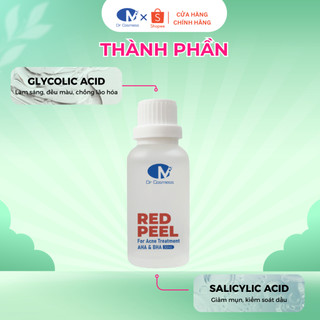 Serum Peel Cho Da Dầu Mụn, Giảm Thâm, Ngừa Mụn AHA BHA Dr Cosmess 30ml, An Toàn, Lành Tính