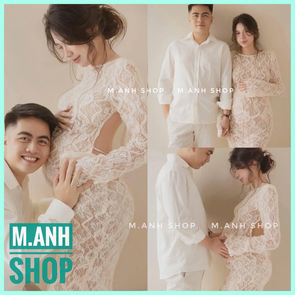 Sét Váy Bầu Chụp Ảnh Nghệ Thuật Studio Phong Cách Trẻ Trung Sang Trọng
