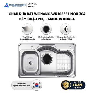 Combo Nhà Sang Gồm Chậu Rửa Wonang Inox 304 Hàn Quốc Và Vòi Chậu Rossi R803C1