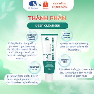 TRỢ GIÁ | Sữa Rửa Mặt Cho Mọi Loại Da, Làm Sạch Sâu, Nhờn, Bụi Bẩn, Không Kích Ứng 100ml  Dr Cosmess