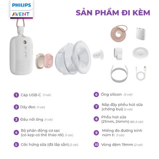 Combo Trọn Bộ Nuôi Con Bằng Sữa Mẹ Philips Avent -Máy hút sữa rảnh tay + Máy Hâm sữa cao cấp + Máy Tiệt trùng và sấy khô