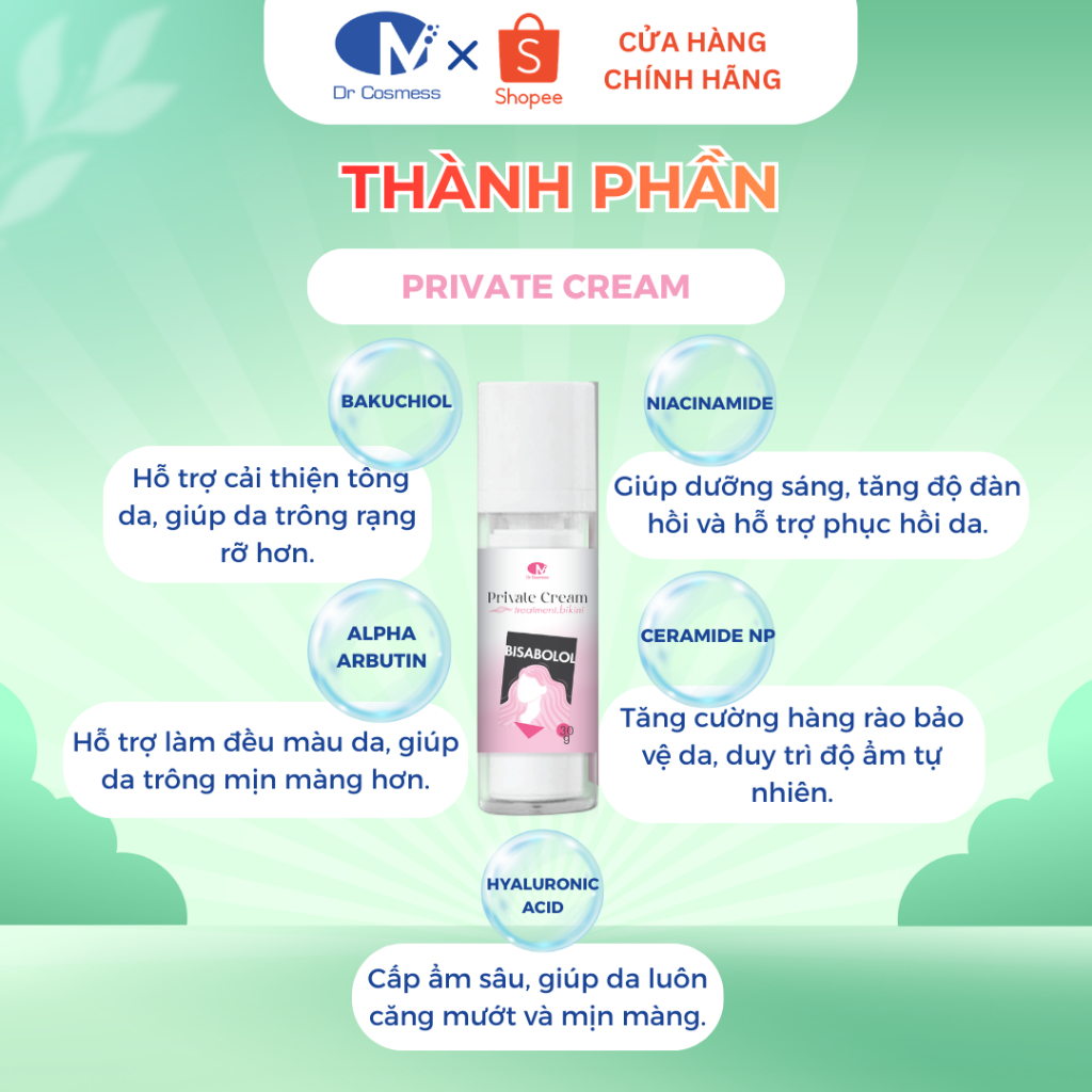 Kem Dưỡng Giảm Thâm Vùng Bikini, Làm Hồng Tự Nhiên Hiệu Quả, An Toàn, Không Gây Kích Ứng Dr Cosmess