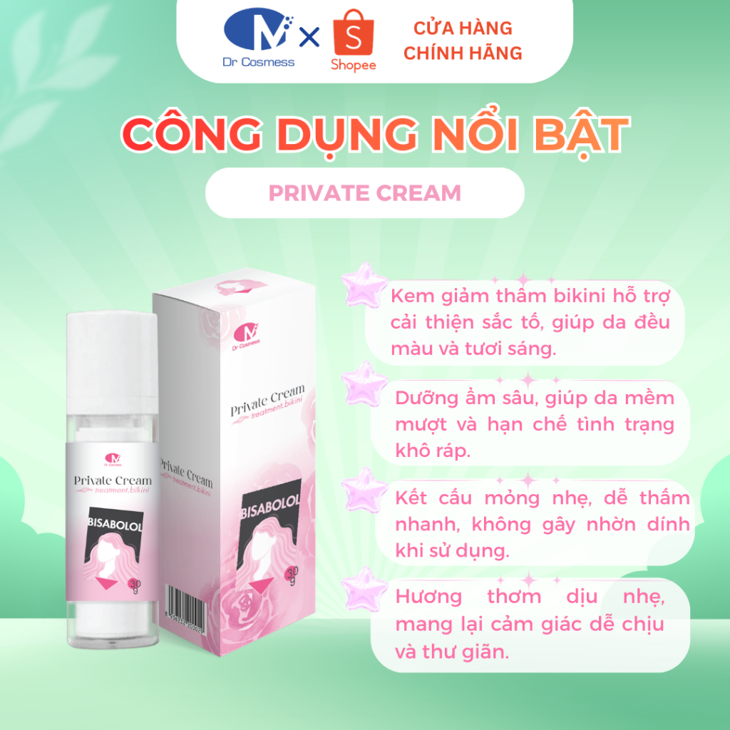 Kem Dưỡng Giảm Thâm Vùng Bikini, Làm Hồng Tự Nhiên Hiệu Quả, An Toàn, Không Gây Kích Ứng Dr Cosmess