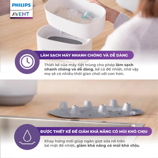 Combo Hâm & Tiệt Trùng Bình Sữa Cao cấp Philips Avent - Máy Hâm sữa cao cấp + Máy tiệt trùng và sấy khô