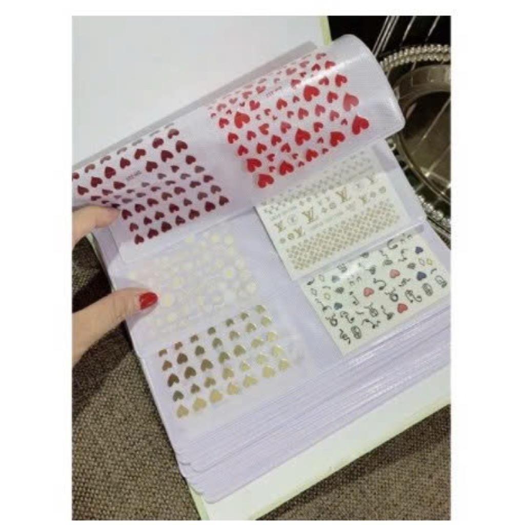 sổ đựng sticker dán móng nail - đưng đươc 80 tờ