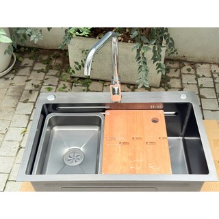 Combo Bếp Thảnh Thơi Gồm Chậu Rửa Rossi RL210H Inox 201 Và Vòi Chậu Rossi R803C1