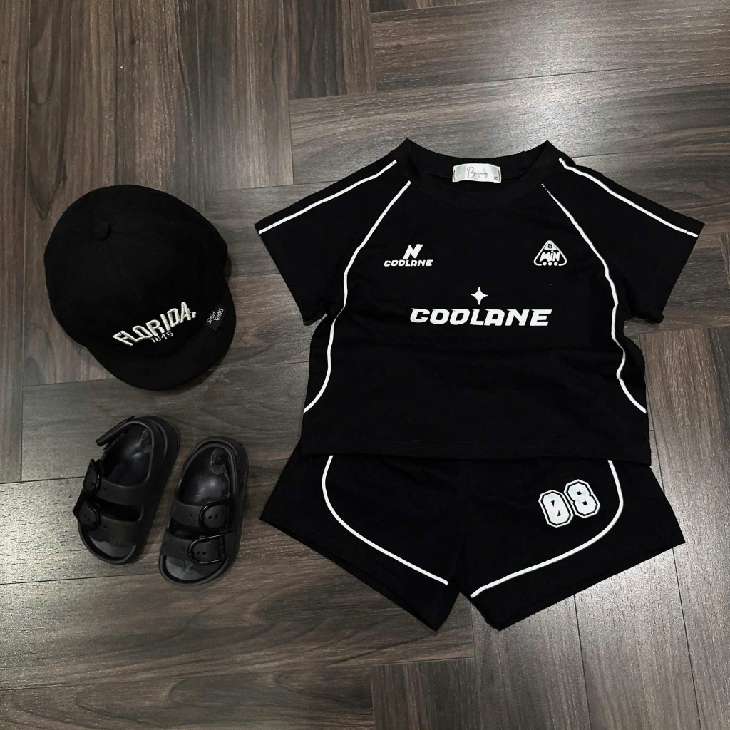 Bộ Quần Áo Bé Trai COOLANE Thể Thao,Set Bé Trai Cotton Mềm Mát 7-15kg,Bộ Quần Áo Trẻ Em Mùa Hè A05