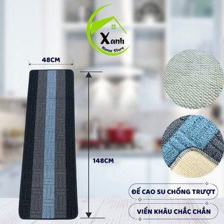 Thảm Trải Sàn Vân Kẻ Sóc Có Đệm Chống Trượt 48 x 148cm GD177 - Thảm Lau Chân Nhà Bếp Nhiều Màu