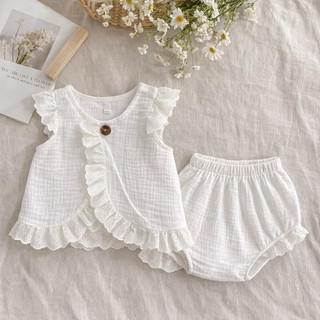 Set đồ bé gái trắng xinh xắn
