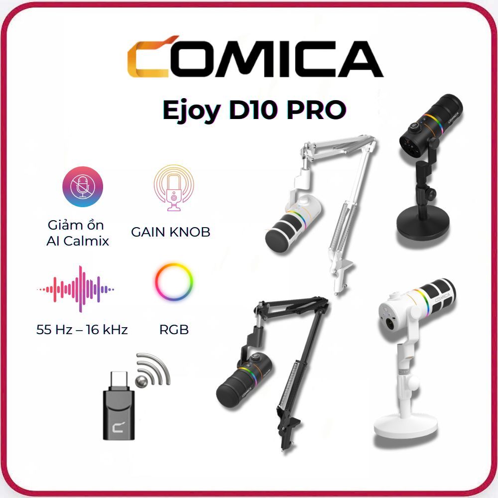 Micro không dây COMICA EJOY D10 PRO