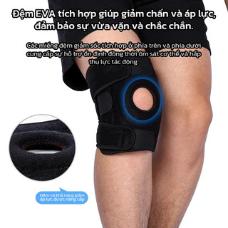 Bó gối thể thao có lò xo YOWXII băng đầu gối khi chạy bộ,bóng đá thể thao leo núi