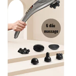 Máy Massage Cầm Tay  6 Đầu Đa Năng Không Dây | Massage Giảm Đau Cơ Bắp, Vai Gáy, Eo Lưng, Thư Giãn Toàn Thân — ảnh 2
