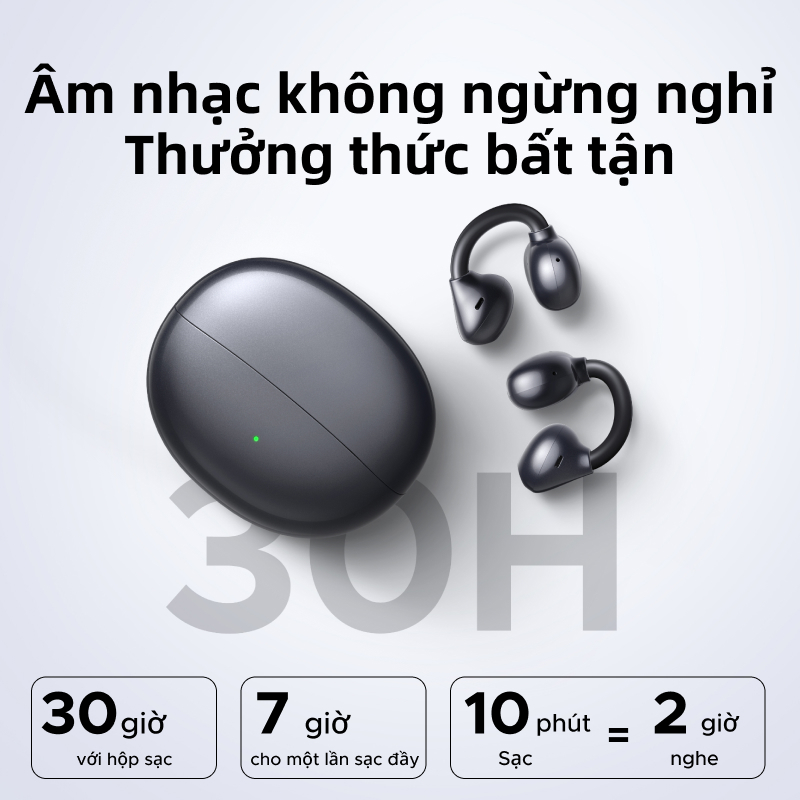 UGREEN ClipBuds Tai nghe không dây Bluetooth Hi-Fi mở tai Bluetooth 6.0 Tai nghe IPX5 12mm Bio-Diaphragm IPX5 pin 30 giờ | BigBuy360 - bigbuy360.vn